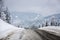 Snow-covered road