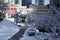 Snow covered Robson Square in downtown Vancouver