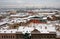 Snow covered roofs of St. Petersburg