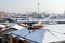 Snow covered rooftops