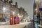 Snow Covered Royal Mile in Edinburgh on a Foggy Winter Day