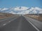 Snow covered Ruby mountains by the highway