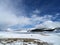 Snow-covered Sayram Sailimu Lake Blue sky Winter