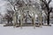 Snow Covered Wedding Gazebo