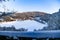 Snow covered winter landscape at Schiltach, black forest