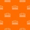 Snow crown pattern vector orange