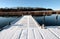 Snow on dock