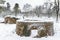 Snow - Dry Stone wall structures - Animal Shelters - North Yorkshire