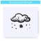 Snow fall icon. Snowy weather