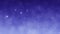 Snow falls and decorative snowflakes. Winter, Christmas, New Year. Blue-violet artistic background. 3D animation