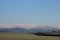 Snow on fells, Lancashire across Cockerham Moss