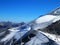 Snow fields of the Jungfrau in the Swiss Alps