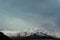 snow-filled mountain tops after a summer snowfall, in Livigno, Valtellina