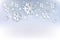 Snow flakes Christmas background blue stars