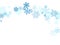 Snow flakes falling macro vector illustration,