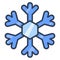 Snow frost winter single isolated icon with filled line style