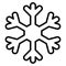 Snow frost winter single isolated icon with outline style