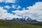 Snow and glaciar in the mountain peaks of Andes