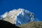Snow and glaciar in the mountains of Huascaran, Peru