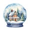 snow globe house of Merry Christmas Day