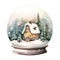 snow globe house of Merry Christmas Day