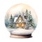 snow globe house of Merry Christmas Day