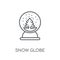 Snow globe linear icon. Modern outline Snow globe logo concept o