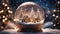 snow globe in the snow highly intricately detailed photograph of Christmas theme