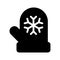 Snow gloves glyph vector icon