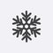 Snow gray icon isolated on background. Modern flat pictogram, internet concept. Trendy Simple snow