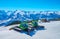 Snow grooming vehicles on Schmitten mount, Zell am See, Austria