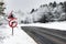 Snow - Hazardous road conditions - Winter Roads - Warning Signs