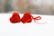 Snow hearts red winter two