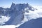 Snow Hikers under Aiguille du Midi