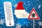 Snow hurricane, blizzards and winter storm in Luxembourg concept