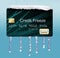 Snow and ice on a credit card illustrate the theme of putting a freeze on your credit report.