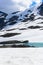 Snow, ice, glacier water and mountain top in Norway