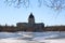 Snow ice waves Wascana Lake Saskatchewan Legislature