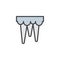 Snow icicles filled outline icon