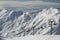 Snow landscape with cableway