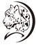 Snow leopard head symbol