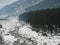 Snow lined Beas River near Manali India