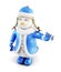 Snow maiden with New Year. Snowman-girl on a white background. 3