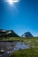 Snow-melt runoff along Logan Pass trail to Hidden Lake at Glacier National Park, Montana.