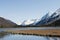 Snow melting on mountains