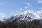 Snow melting on mountains