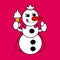 The snow men logo for an ice cream company