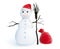 Snow men red bag santa hat