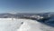 Snow mountain full of people skiing Bjelasnica