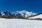 Snow mountain Mont Blanc, Alps